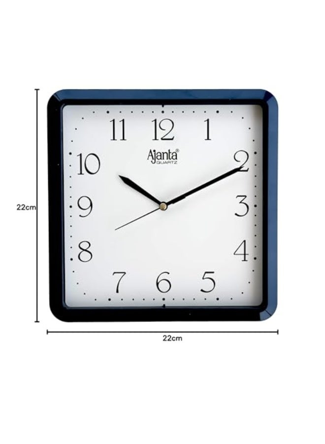 Ajanta Plastic Analog Wall Clock – 9 Inch Round Design – Step Movement Quartz Mechanism – Stylish Blue Frame – Ideal for Home, Kitchen, Office & Bedroom (Model 907-Blue) - Image 4