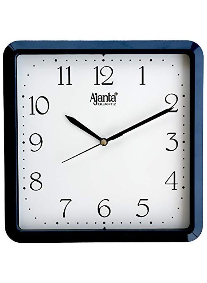 Ajanta Plastic Analog Wall Clock – 9 Inch Round Design – Step Movement Quartz Mechanism – Stylish Blue Frame – Ideal for Home, Kitchen, Office & Bedroom (Model 907-Blue) - Image 1