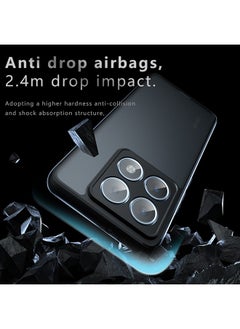 Generic Case for Xiaomi 14T 5G, Frosted Translucent Back Protective Slim Phone Cover, Anti-Fingerprints, Anti-Fall Drop Protection, Shockproof Case for Xiaomi 14T 5G (Black)  - Image 2