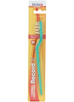 FUCHS Fuchs: Pure Natural Bristle Record V Adult Medium Toothbrush, 1 ct (5 Pack)  - Image 1