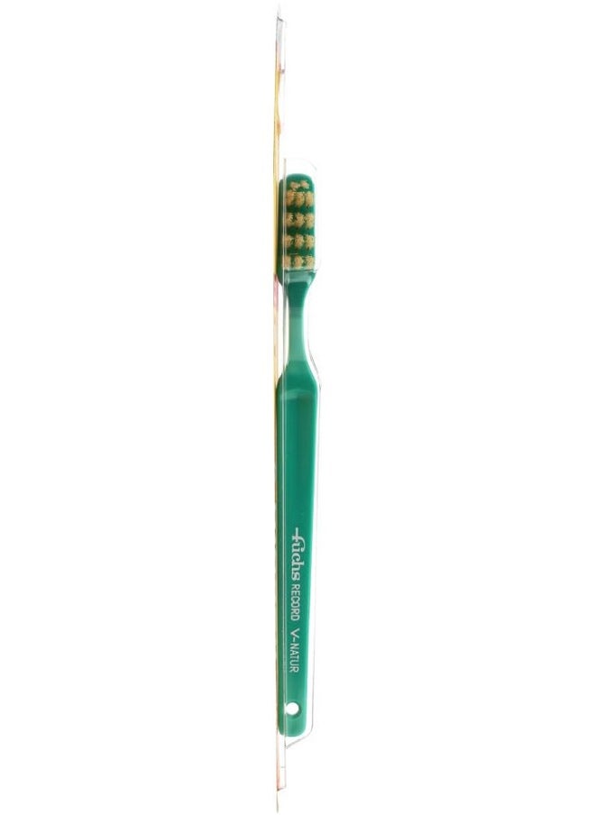 FUCHS Fuchs: Pure Natural Bristle Record V Adult Medium Toothbrush, 1 ct (5 Pack)  - Image 2