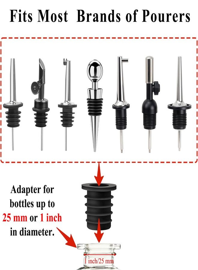 عبوة من 3 رؤوس صب زيت الزيتون مع محولات، صبّاب لزجاجات توزيع زيت الزيتون، حوّل زجاجاتك بسهولة إلى موزعات للمشروبات الكحولية والخل والزيوت والشراب، صبّابات زجاجات المشروبات الكحولية، ذهبي - Image 5