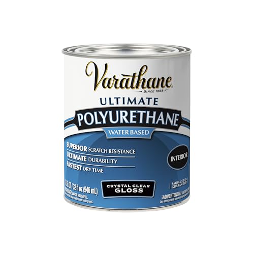VARATHANE Rust-Oleum 200041H Varathane Ultimate Polyurethane Interior Wood Varnish/Finish (Water-Based | Gloss Clear | 946 ML) - Image 1