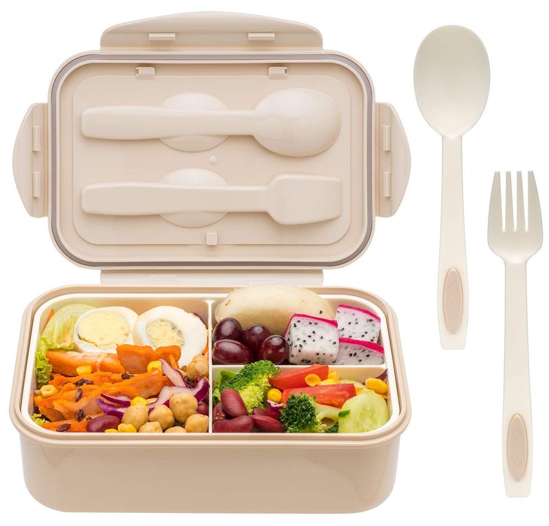 LOVINA Bento Box for Adults and Kids - 1400ML Portable, Lightweight, Easy to Carry Meal Holder with Spoon & Fork, Durable, Leak-Proof, BPA-Free and Food-Safe Materials - Image 1