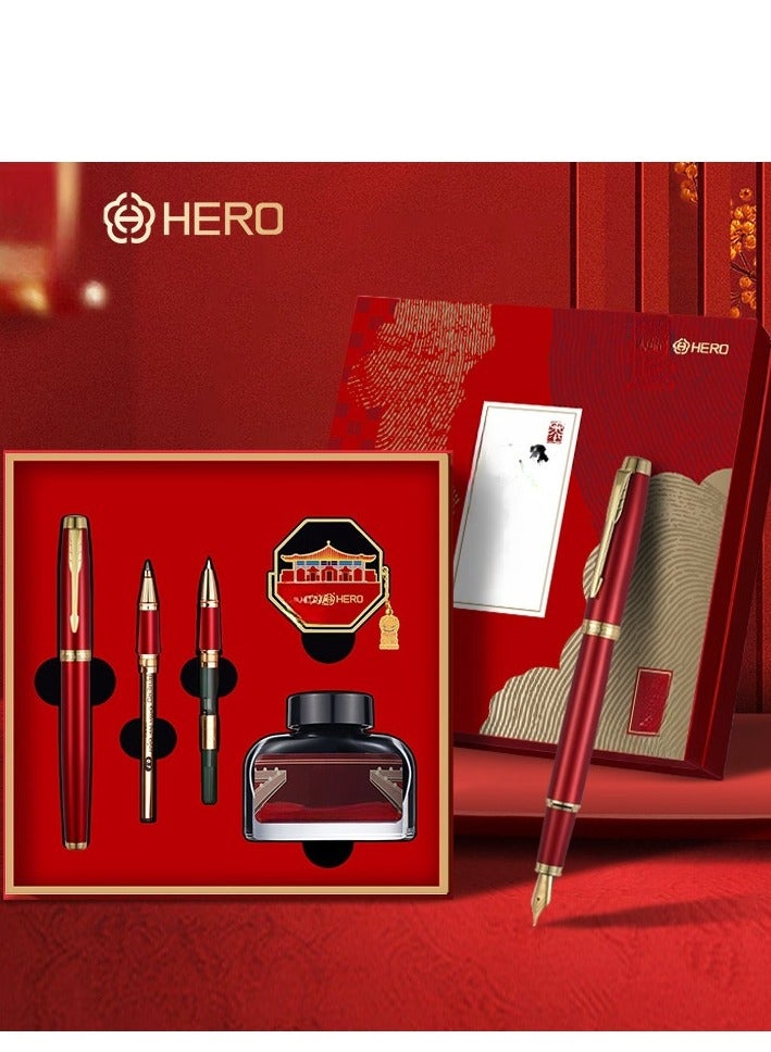 Hero Pen Teacher's Day Gift Box Chinese Style Bookmark Ink Set for Business Men and Women High end Gifts - Image 1