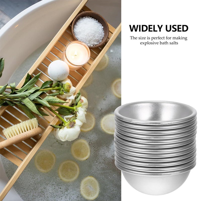 Aluminum Alloy Bath Bomb Molds 10Pcs Hemispherical DIY Soap Making Medium 5 8X2 8Cm - Image 4