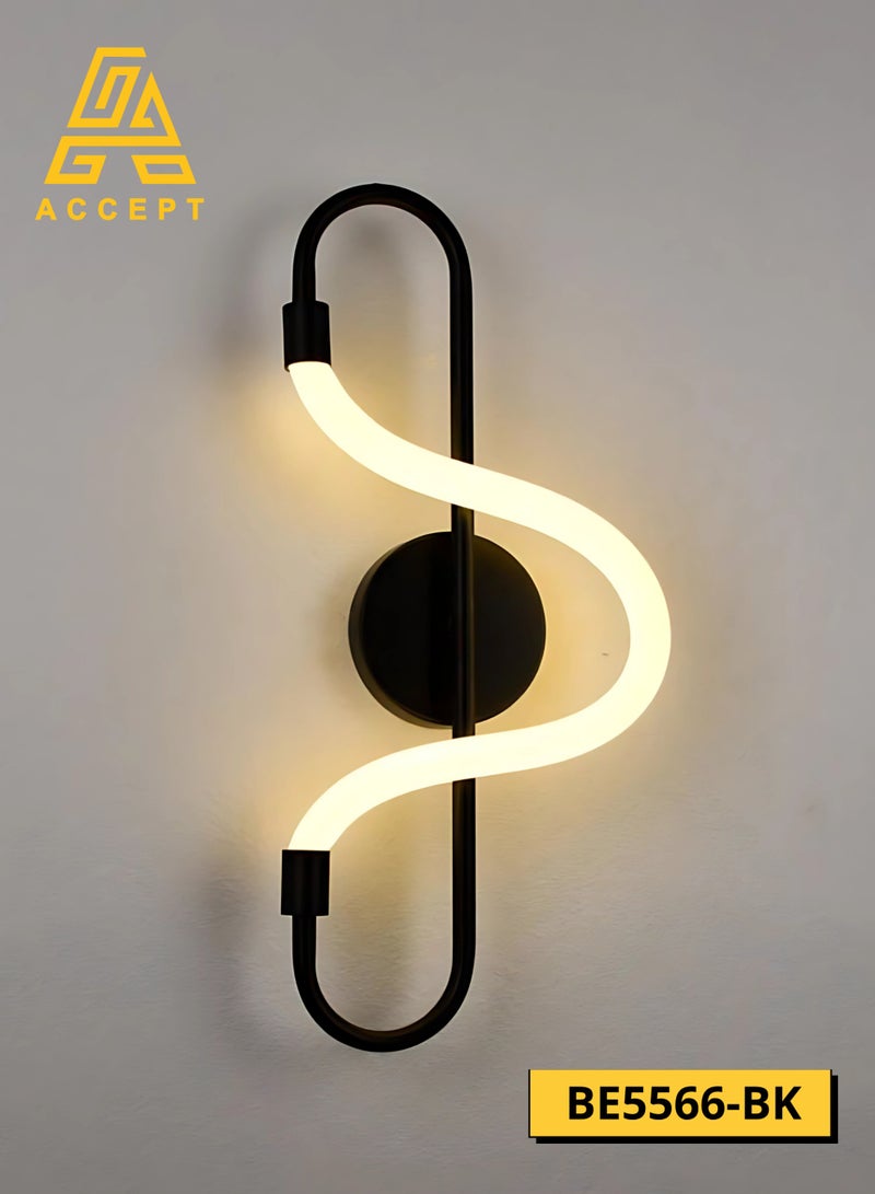 ACCEPT Scandinavian Style Music Notes Shaped Wall Lamp with Type-C Ports, Charger, and Remote Control, 4000K Solar Lighting Color - Image 1
