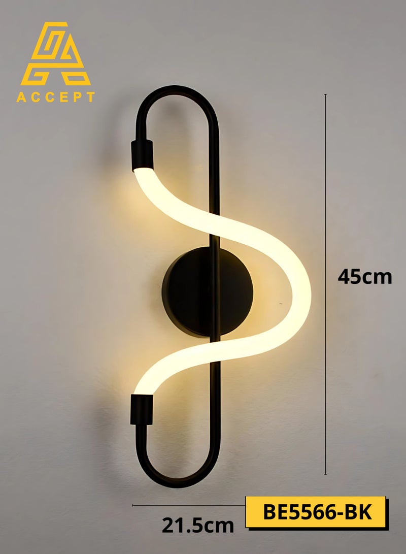 ACCEPT Scandinavian Style Music Notes Shaped Wall Lamp with Type-C Ports, Charger, and Remote Control, 4000K Solar Lighting Color - Image 2