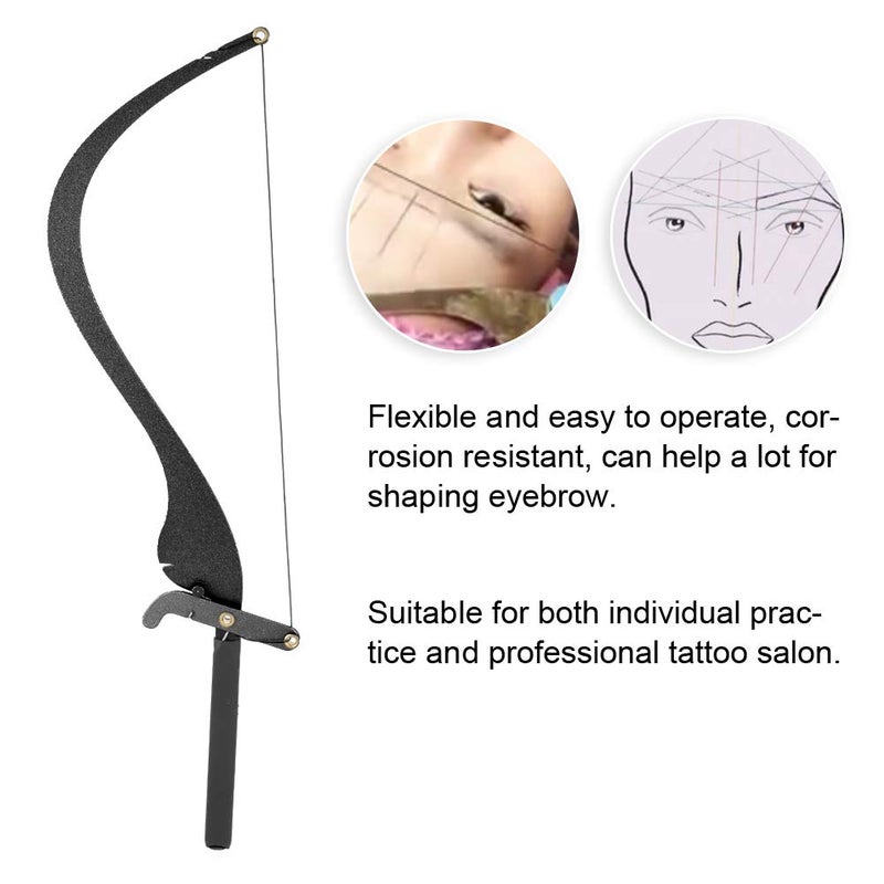 Eyebrow Line Mark Ruler, Eyebrow Marker Ruler Microblading Eyebrow Positioning Line Sponge Measure Tool Set Eyebrow Corrector for Eyebrow Drawing Line Kit for Eyebrow Mapping(Black) - Image 4