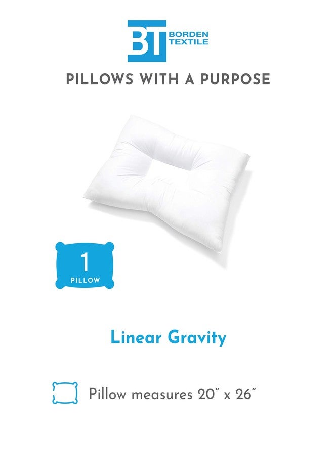 PILLOWS WITH A PURPOSE وسائد ذات غرض وسادة جاذبية خطية توفر وضعية نوم صحيحة لدعم الرأس - Image 2
