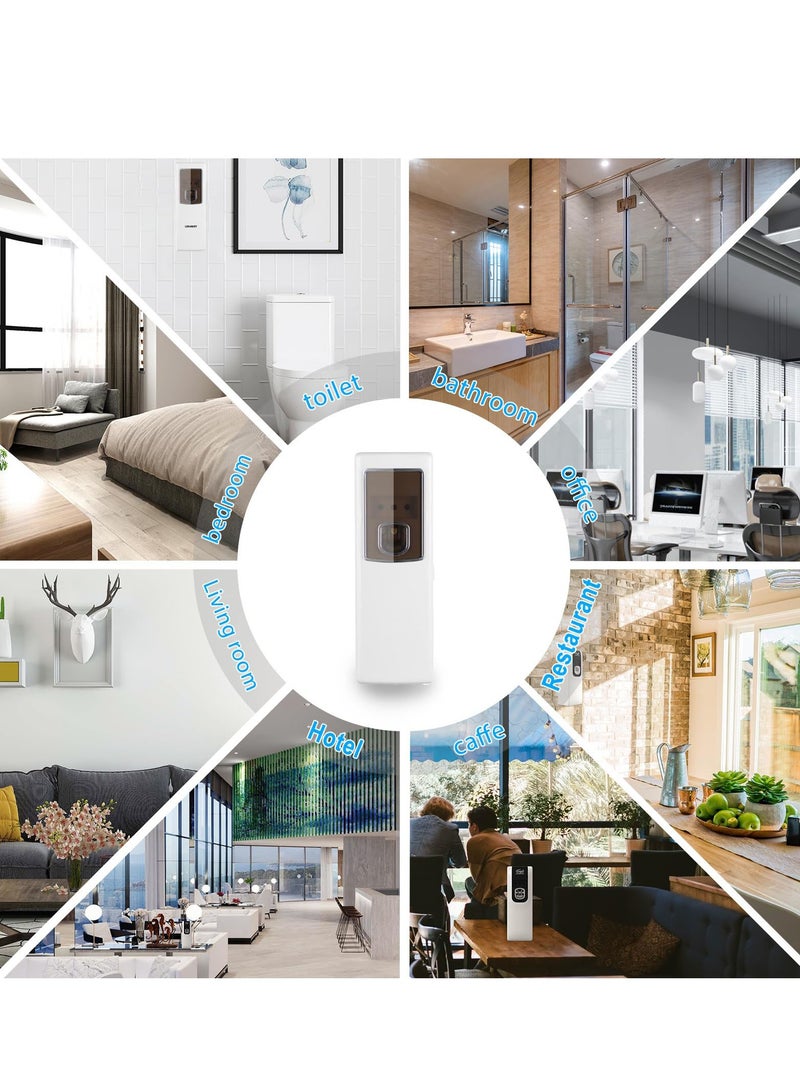 SOLARAE جهاز توزيع العطور التلقائي، مثبت على الحائط/قائم بذاته تجاري، موزع معطر هواء تلقائي من ABS لرذاذ العطر لموزع العطور في المنزل أو الغرفة أو المكتب أو الحمام - Image 4