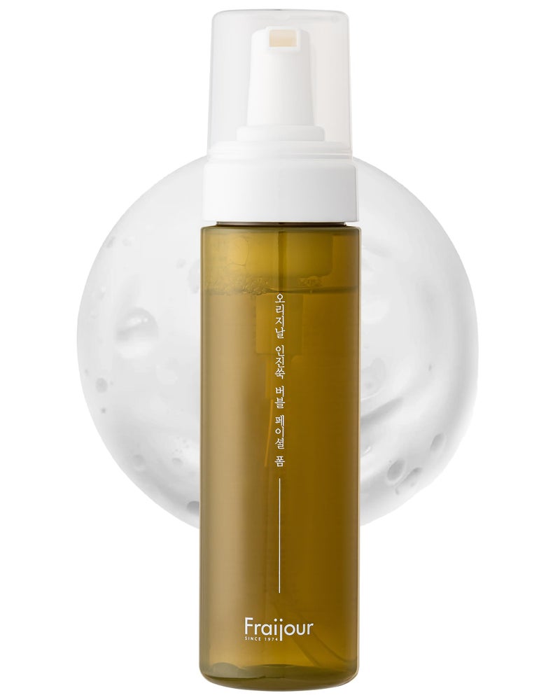 Fraijour Artemisia Bubble Facial Foam â€“ Korean Instant Foaming Face Cleanser for Dry & Sensitive Skin, Hydrating & Gentle Daily Wash, pH Balanced with Plant Extracts, Touchless Dispensing, 7.05 oz. - Image 1