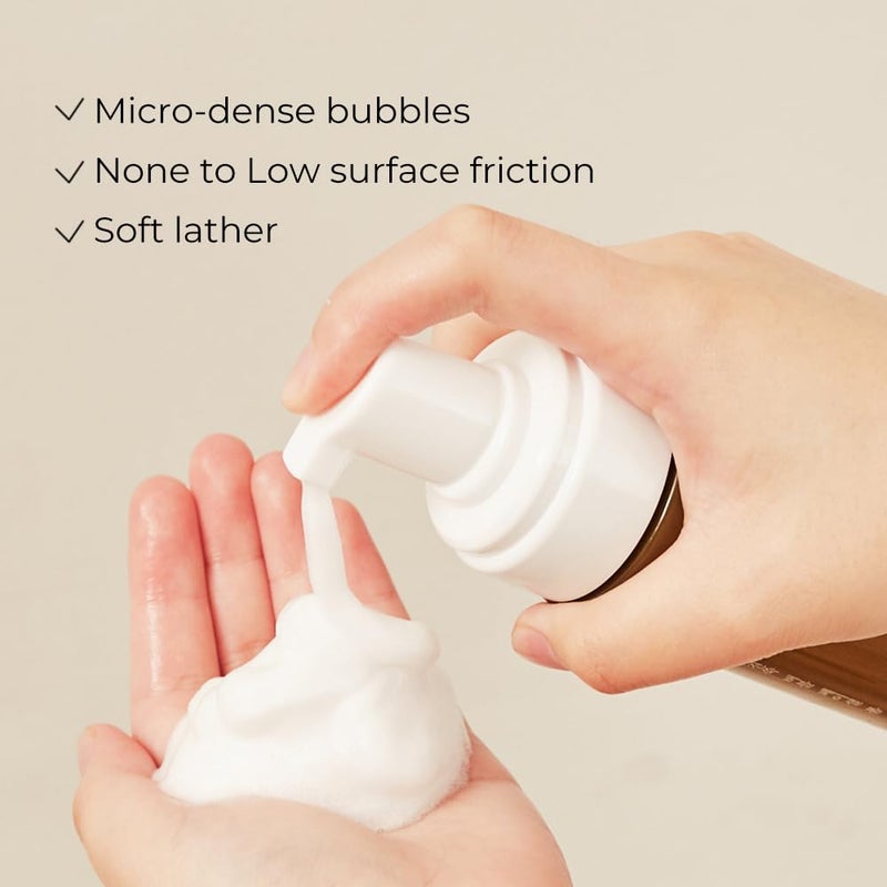 Fraijour Artemisia Bubble Facial Foam â€“ Korean Instant Foaming Face Cleanser for Dry & Sensitive Skin, Hydrating & Gentle Daily Wash, pH Balanced with Plant Extracts, Touchless Dispensing, 7.05 oz. - Image 4