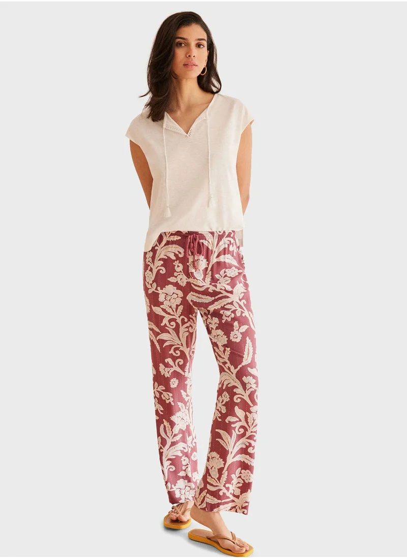 women'secret Paisley Print Pyjama Pants