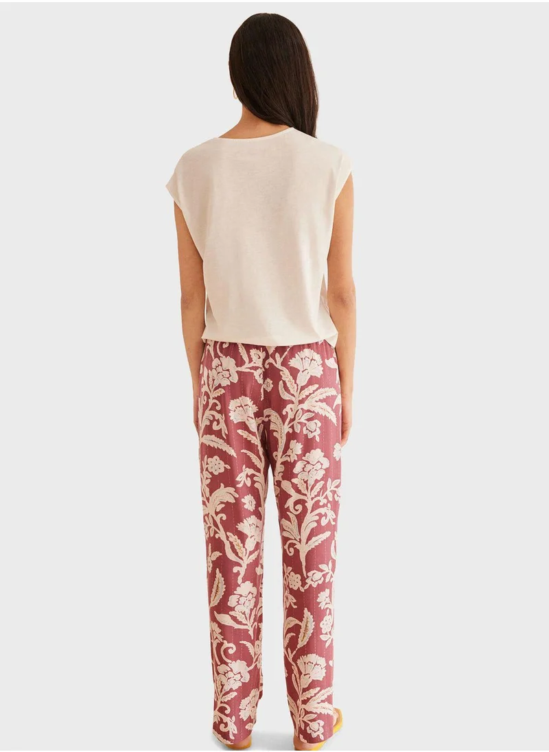 women'secret Paisley Print Pyjama Pants