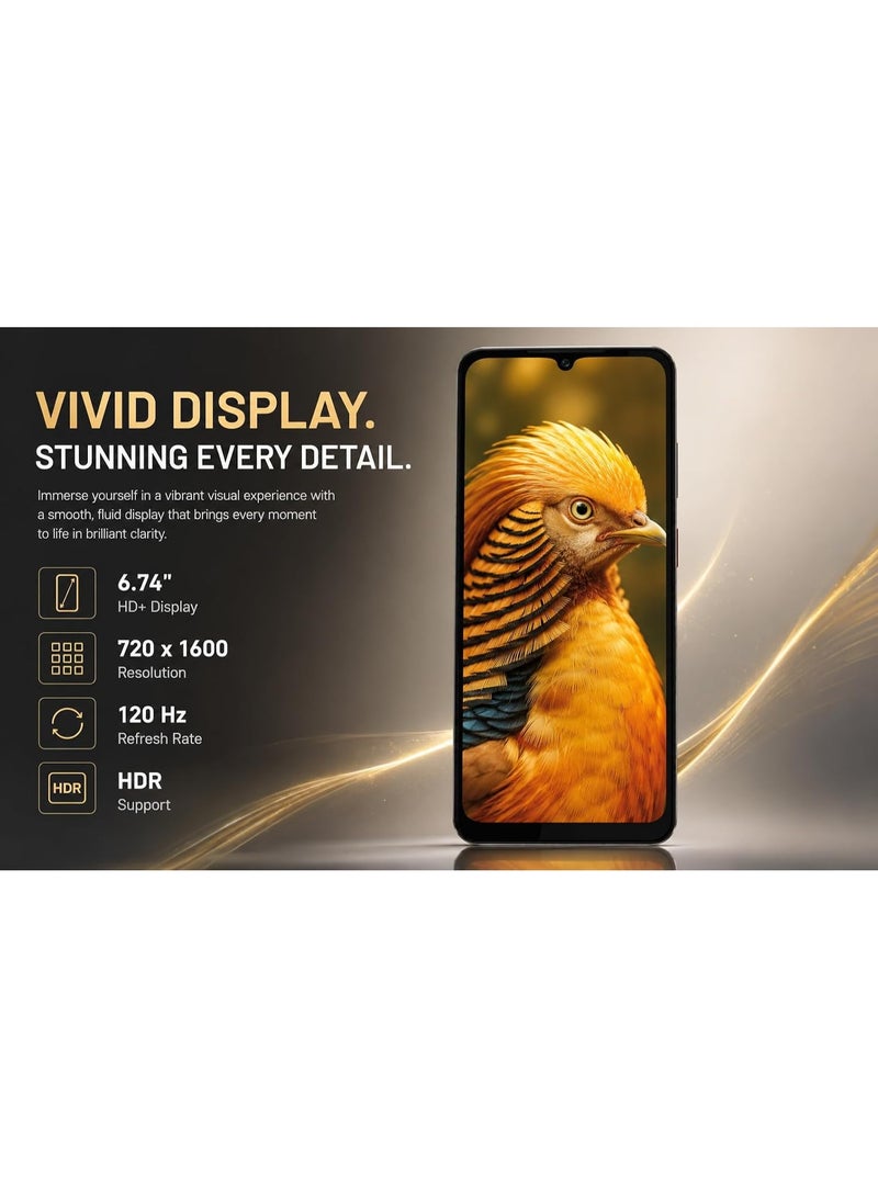 إتش تي سي هاتف Wildfire E7 Life 4G بشريحتين اتصال، لون ذهبي شامبين، ذاكرة عشوائية (RAM) بسعة 6+12 جيجابايت وذاكرة تخزين 128 جيجابايت، مع سماعة رأس HTC J06 مجانية – إصدار الشرق الأوسط. - Image 5