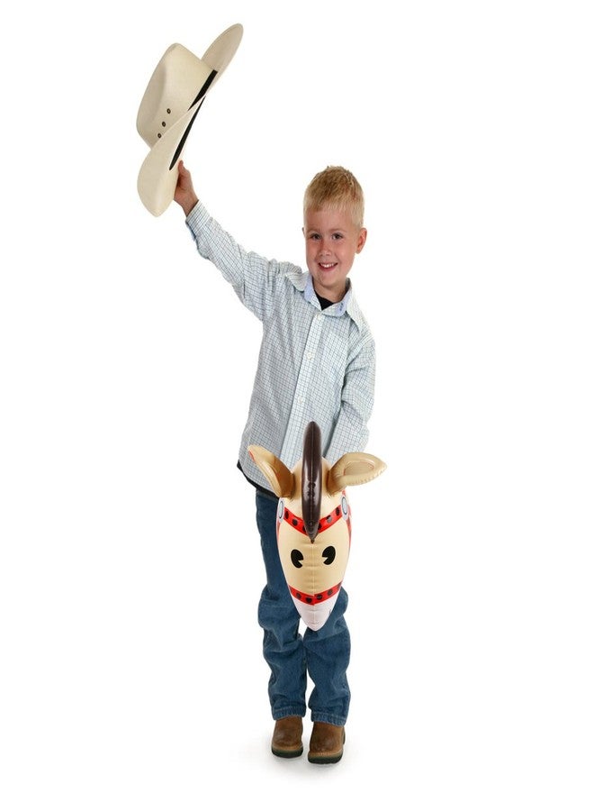 EVERMARKET 2PCS Inflatable Stick Horse,Inflatable Horse Head on Stick Costume Pony/Halloween/Western Cowboy/Baby Shower Birthday Party Decorations Supplies Favors Props,37 Inches (Red Pink) - Image 5