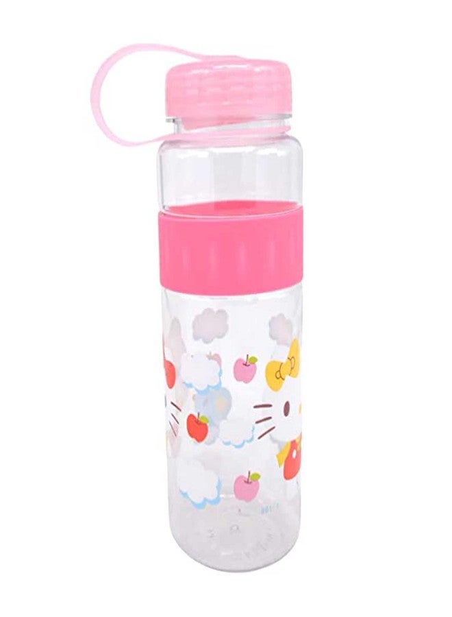 بريمسونس زجاجة مياه بلاستيكية أنيقة للأطفال/الفتيات بتصميمات كرتونية مطبوعة - وردي - (كبيرة) - Image 1