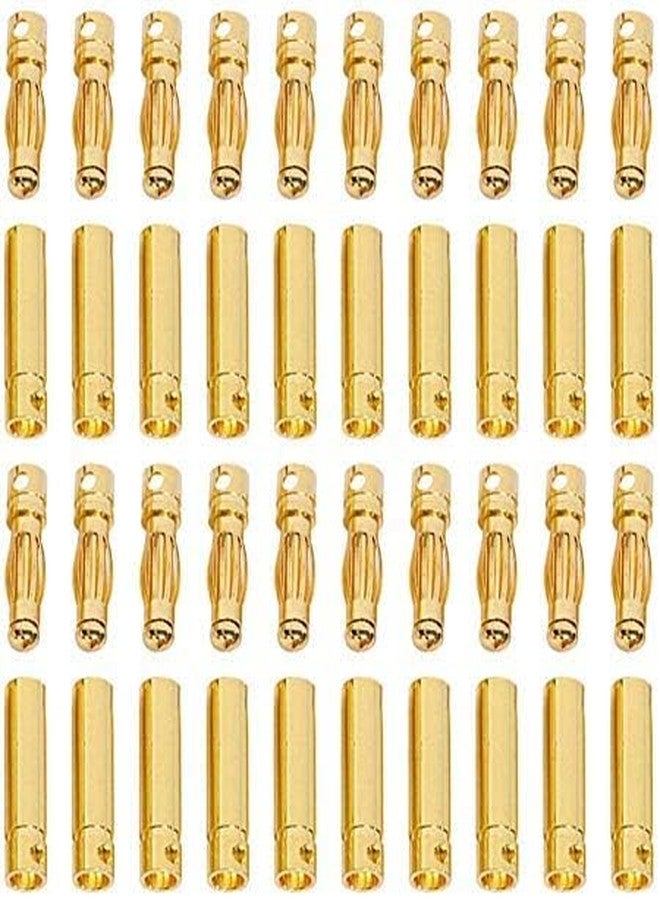 NObranded 40 PCS RC Bullet Connectors 4mm Male Female Gold Banana Bullet Connector Plug - Image 2