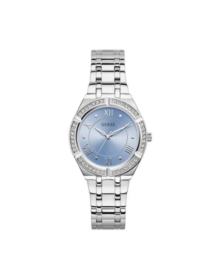 Guess  Blue Dial Silver Watch  GW0033L5 - Image 1