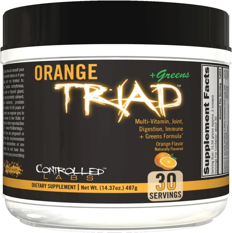 controlled labs Orange Triad + Greens Dietary Supplement for Men and Women - Image 1