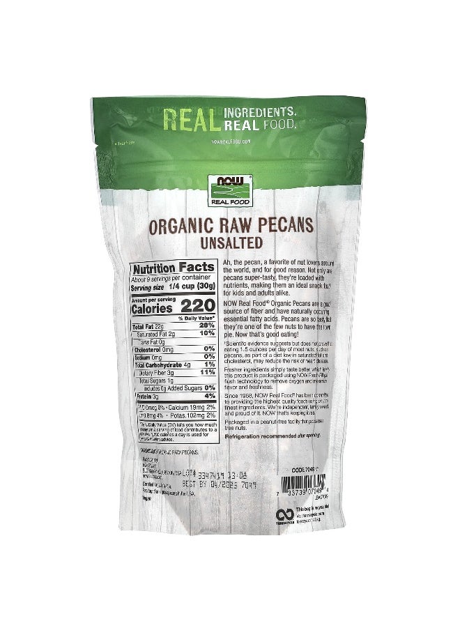 Now Foods NOW Foods, Organic Raw Pecans, Unsalted, 10 oz (284 g)  - Image 2