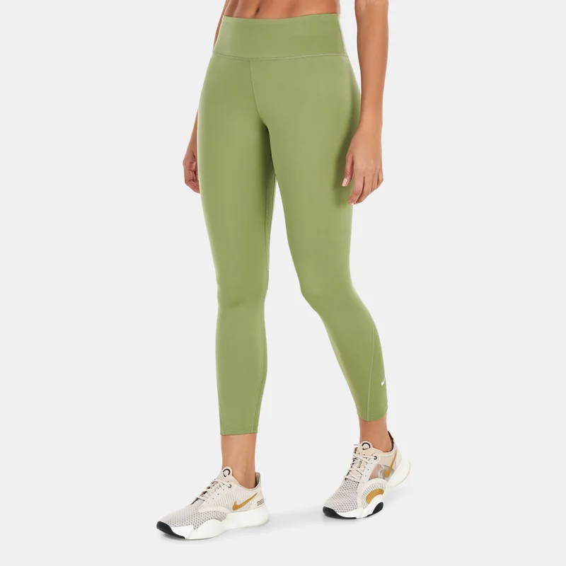 Nike Women's One Mid-Rise 7/8 Mesh-Panelled Leggings