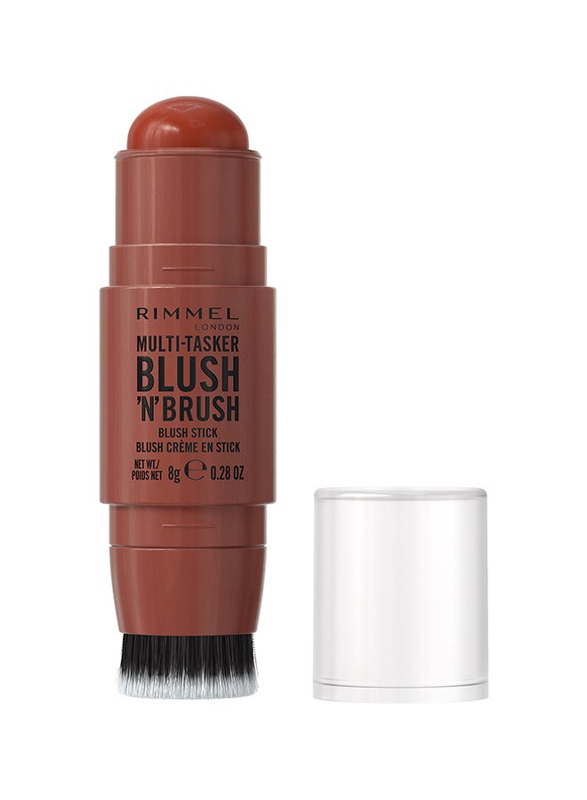 RIMMEL LONDON Multi-Tasker Blush'N'Brush Stick - Roasted Peach, 8g - Image 1