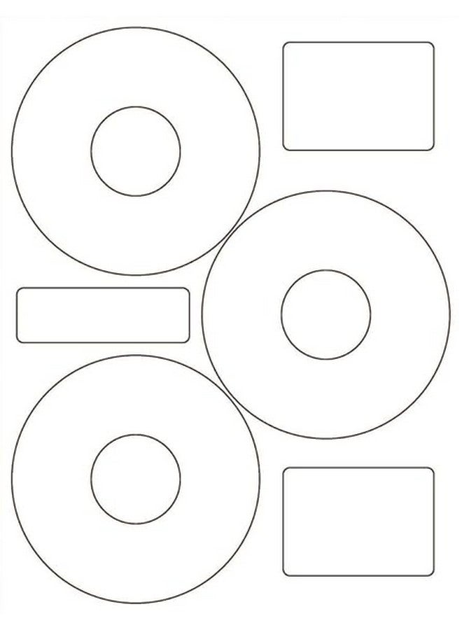 Blank Labels Cd/Dvd Labels, Neato Clp-192301 Compatible Large Center Holes Permanent White Matte, Inkjet And Laser Printed Guaranteed Easy To Peel 3 Per Sheet 100 Sheets 300 Disc Labels - Image 1