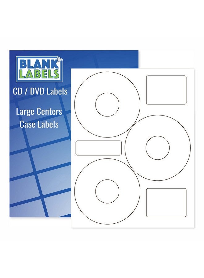Blank Labels Cd/Dvd Labels, Neato Clp-192301 Compatible Large Center Holes Permanent White Matte, Inkjet And Laser Printed Guaranteed Easy To Peel 3 Per Sheet 100 Sheets 300 Disc Labels - Image 2