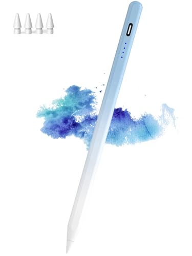 CMARS Stylus Pen for iPad20182025 Pad Pencil 10th Generation with Palm Rejection Active Digital Pencil Compatible with Apple iPad 678910A16 Pro 1112913M4 Mini 56 Air 345M2M3 Blue - Image 1