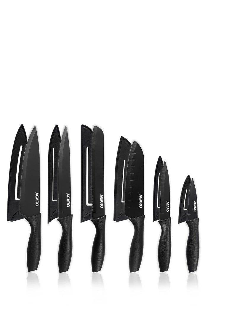 AGARO Agaro royal 6 pcs kitchen knife set with covers  - Image 1