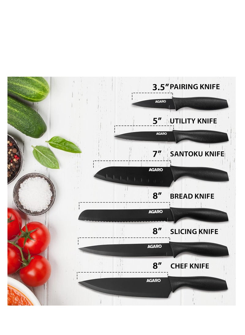 AGARO Agaro royal 6 pcs kitchen knife set with covers  - Image 2