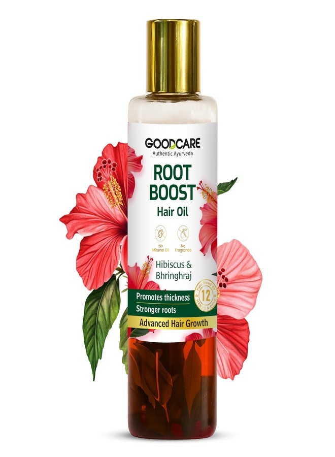 GOOD CARE Goodcare Root Boost Hair Oil 100 ml | Hibiscus & Bhringhraj Blend | 12 Ayurvedic Herbs & Oils | Stronger Roots | Reduced Hair Fall, Stimulates Follicles, Restores Shine & Natural Growth - Image 2