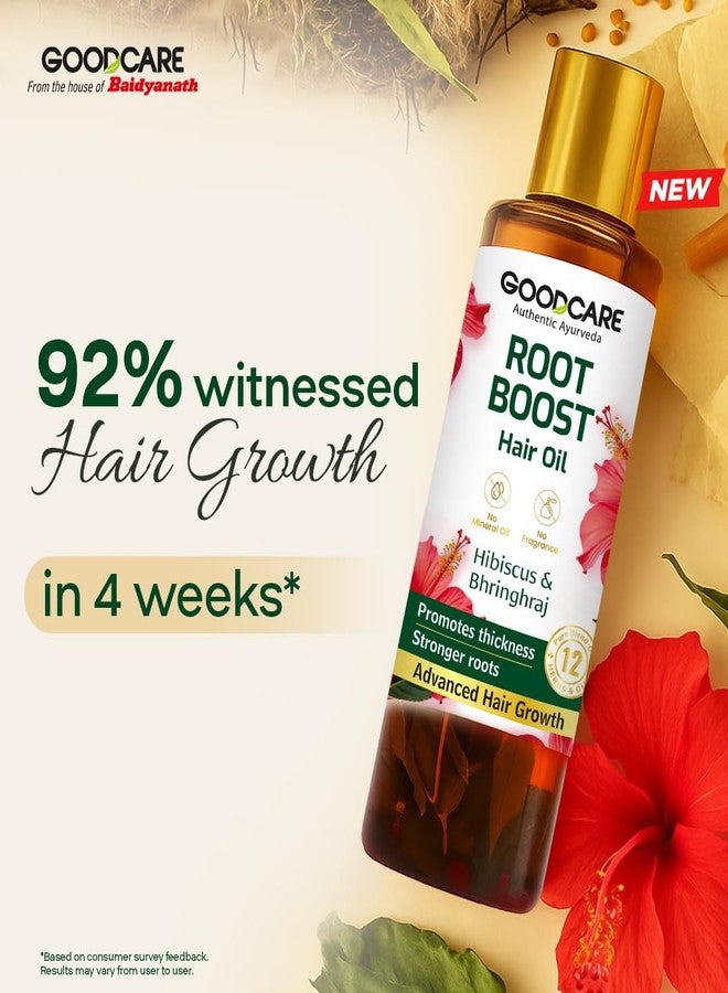 GOOD CARE Goodcare Root Boost Hair Oil 100 ml | Hibiscus & Bhringhraj Blend | 12 Ayurvedic Herbs & Oils | Stronger Roots | Reduced Hair Fall, Stimulates Follicles, Restores Shine & Natural Growth - Image 5