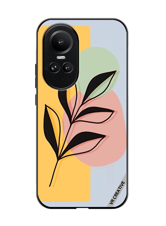 VR CREATIVE Protective Case Cover For Oppo Reno 10 Pro Abstract Shapes And Floral Design Multicolour - Image 1