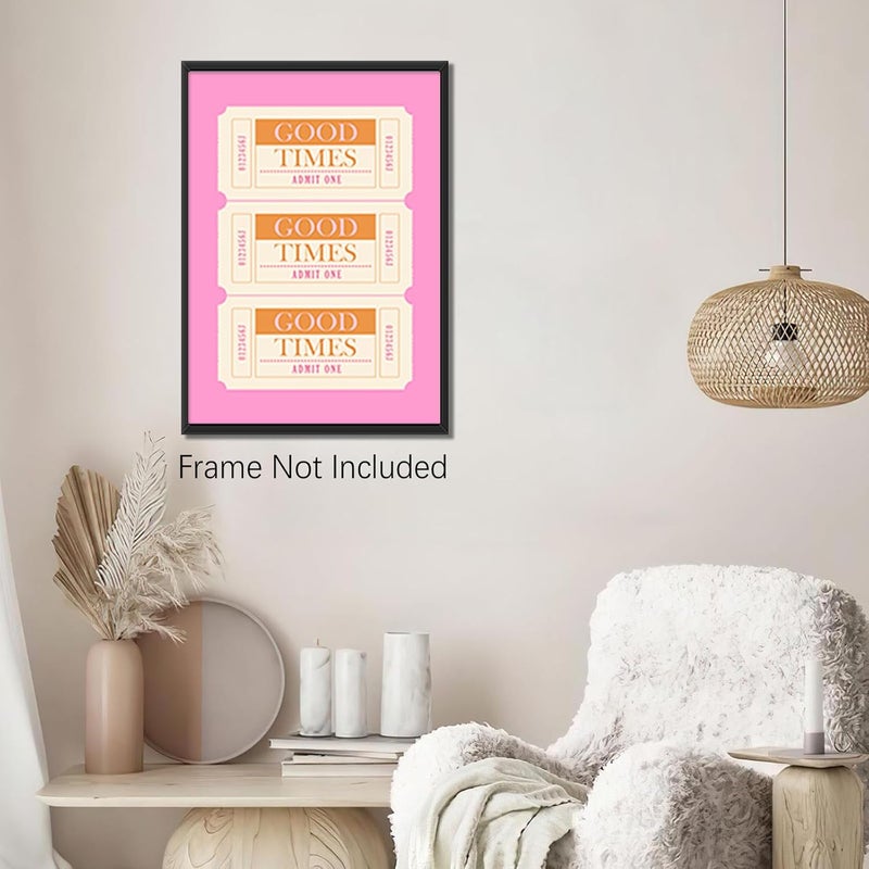 DFAIUY Good Times Ticket Retro Wall Art Poster - Image 3