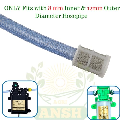 Agriansh Water Inlet Micro Pump Filter Stainless Steel Net Plastic Frame Used for Diaphragm Pump Inlet Hose Pipe - Image 2