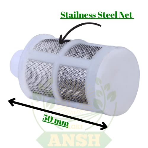 Agriansh Water Inlet Micro Pump Filter Stainless Steel Net Plastic Frame Used for Diaphragm Pump Inlet Hose Pipe - Image 4
