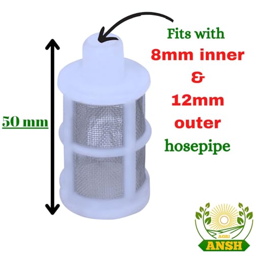 Agriansh Water Inlet Micro Pump Filter Stainless Steel Net Plastic Frame Used for Diaphragm Pump Inlet Hose Pipe - Image 3
