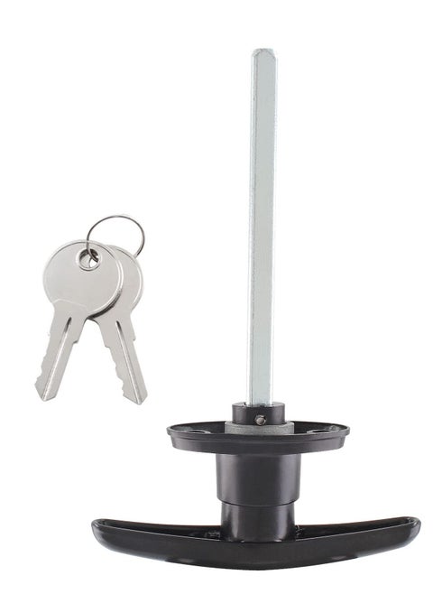 Truck Cap Locking T-Handles 1 Pack Camper Topper Locks with Keys, Canopy Replacement Locks Blind Mount Locks for RV Caravan Motorhomes Black