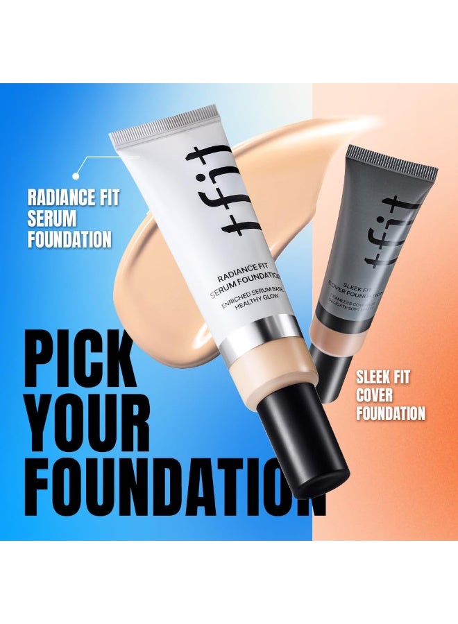 TFIT Radiance Fit Serum Foundation - Flawless Coverage, Dewy finish, Long-lasting, Lightweight, Korean Makeup, (C01 Porcelain, 30g) - Image 2