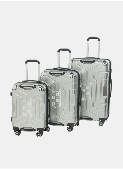 British Tourister 3-Piece ABS Hard Shell Luggage Set (20/24/28 Inch) with Expandable Layer – Lightweight Suitcases with Spinner Wheels, Aluminium Trolley – Travel Trolley Bag Set
