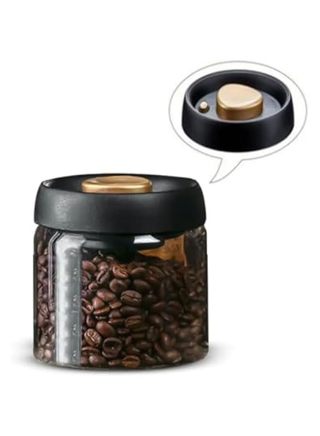 MIXDE Glass Canister with Vacuum Lids,Borosilicate Glass Coffee Canister Container,Perfect for Coffee,Beans,Loose Tea,Candy,Nuts,Spices,Snacks for Fresh Keeping (500ML) - Image 1