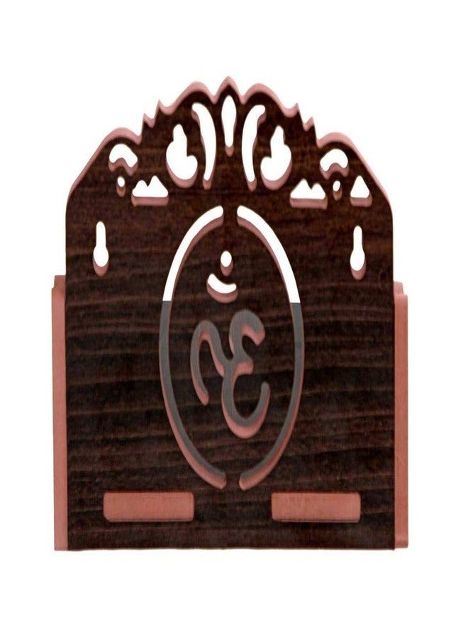 PEGRIM Art and Craft Wooden Temple Wall Hanging and Table Top Home Mandir Temple Pooja Mandir (Black) - Image 2