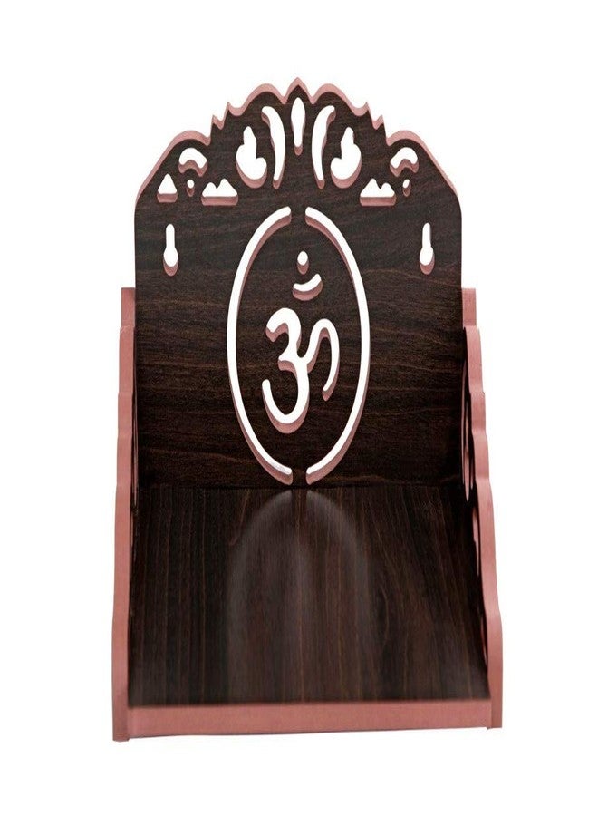 PEGRIM Art and Craft Wooden Temple Wall Hanging and Table Top Home Mandir Temple Pooja Mandir (Black) - Image 5