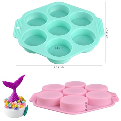 Actvty Round Chocolate Covered Cookie Molds, 3 Pcs Cylinder Chocolate Candy Silicone Molds, Perfect for Chocolate Covered Oreos, Candy, Cakes, Jelly, Muffin, Soap - Image 2