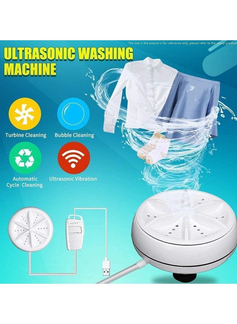 غسالة محمولة غسالة صغيرة 3in1 أضواء صغيرة موجات فوق صوتية مريحة للسفر المنزل الأعمال السفر USB - Image 4