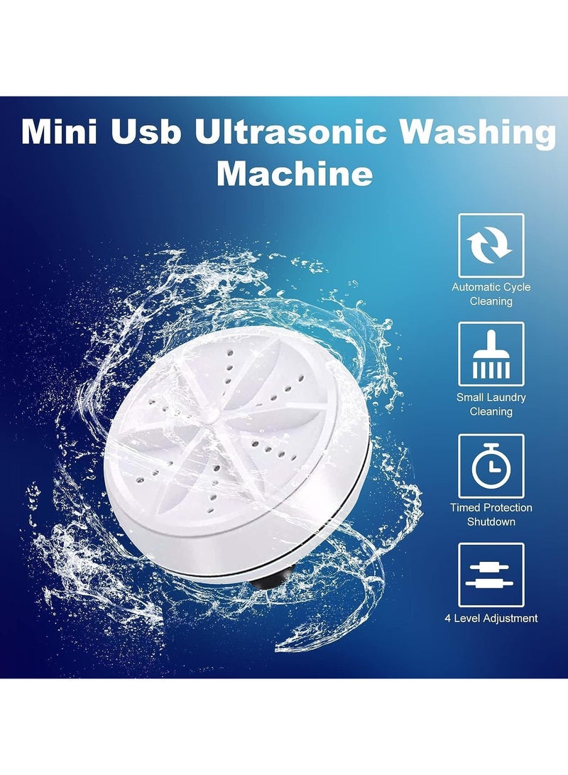 غسالة محمولة غسالة صغيرة 3in1 أضواء صغيرة موجات فوق صوتية مريحة للسفر المنزل الأعمال السفر USB - Image 2