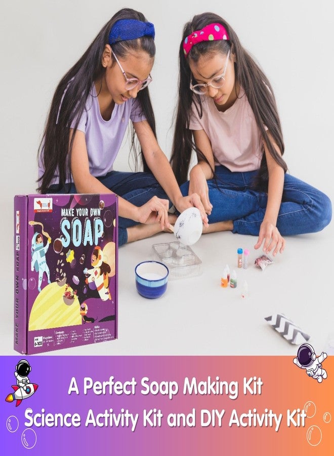 CocoMoco Kids Return Gifts Birthday Party for Kids - Set of 3 pcs of Solar System Space Theme Soap Making DIY Activity Kit, Make Your Own Soap Kits for 6-14 Years Boys & Girls, Crafts Science Toy - Image 2